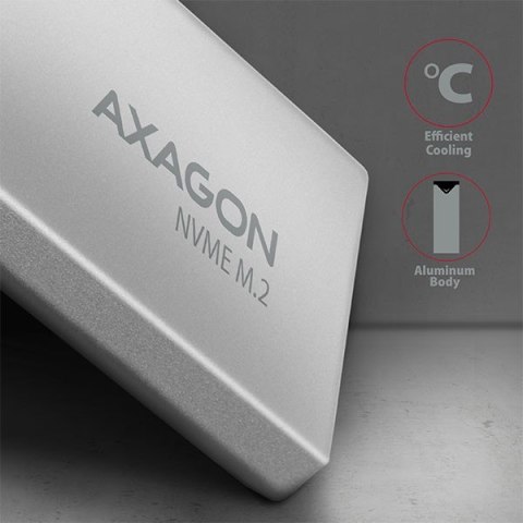 EEM2-UG2 Obudowa zewnętrzna aluminiowa, USB-C 3.2 Gen 2 - M.2 NVMe SSD, długość 42 do 80 mm szary AXAGON