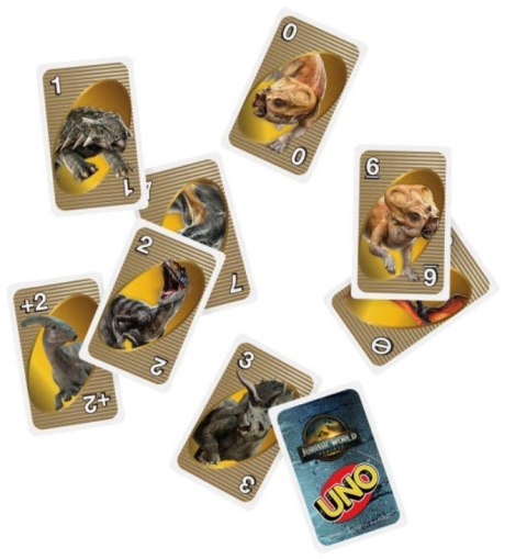 Gra UNO Jurassic World Odrodzenie Mattel