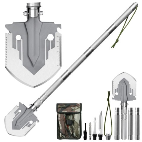 Saperka Wojskowa 16w1 Narzędzia Taktyczne Survivalowe Nóż Krzesiwo Tasak LEAN