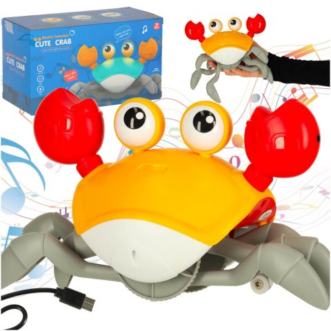 Krab uciekający pełzający czujnik interaktywna akumulator USB czerwony Kik Sp. z o. o. Sp. k.