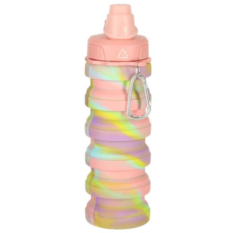 Butelka na wodę bidon silikonowy składany z uchwytem BPA FREE 500ml tęczowy Kik Sp. z o. o. Sp. k.
