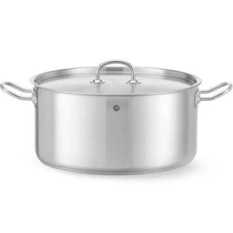 Garnek niski Kitchen Line z pokrywką 12 l śr. 320 x 150 h - Hendi 836040 Hendi