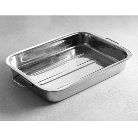 Brytfanna stalowa nierdzewna do pieczenia w piekarniku 370x265x60mm - Hendi 508510 Hendi