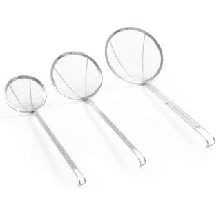 Cedzak sitko do smażenia w głębokim oleju ze stali nierdzewnej śr. 100 mm - Hendi 640104 Hendi