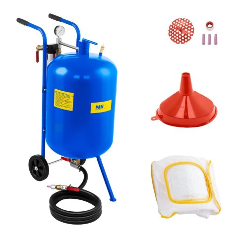 Mobilna piaskarka maszyna do piaskowania syfonowa na kółkach 79 L MSW MSW