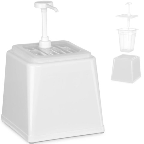 Dyspenser dozownik do sosów majonezu z pompką 2.5 l biały - Hendi 203545 Hendi