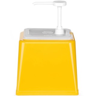 Dyspenser dozownik do sosów musztardy z pompką 2.5 l żółty - Hendi 203538 Hendi