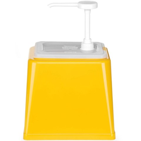 Dyspenser dozownik do sosów musztardy z pompką 2.5 l żółty - Hendi 203538 Hendi