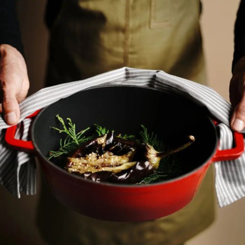 Garnek żeliwny emaliowany 4,4 l czerwony - Hendi 626849 Hendi