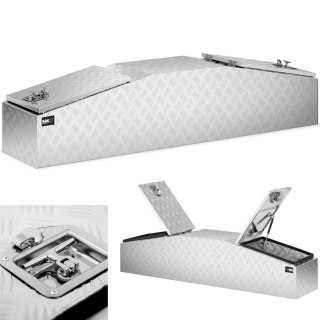 Skrzynka narzędziowa transportowa aluminiowa zamykana na klucz 280 l 177 x 40 x 40 cm MSW