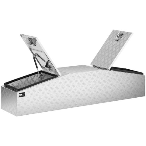 Skrzynka narzędziowa transportowa aluminiowa zamykana na klucz 280 l 177 x 40 x 40 cm MSW