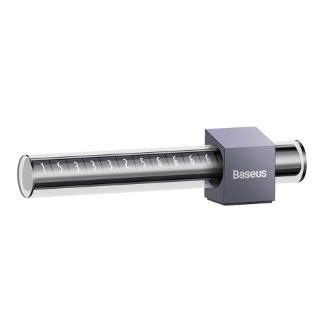 Tabliczka parkingowa na numer telefonu na deskę rozdzielczą szara BASEUS