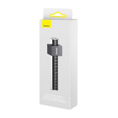 Tabliczka parkingowa na numer telefonu na deskę rozdzielczą szara BASEUS