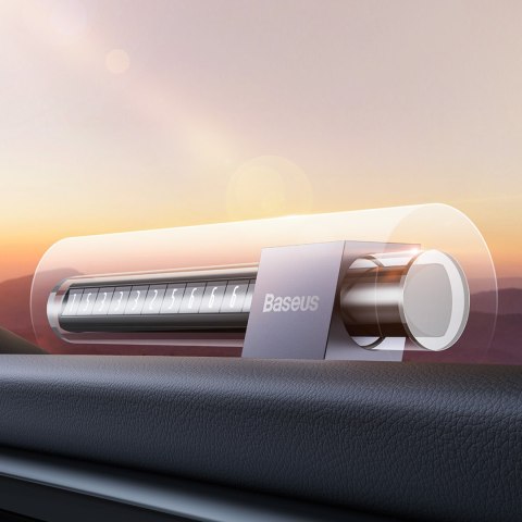 Tabliczka parkingowa na numer telefonu na deskę rozdzielczą szara BASEUS