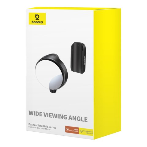 Lusterko szerokokątne wsteczne z młotkiem bezpieczeństwa SafeRide czarne BASEUS