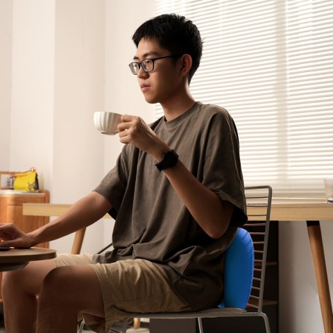 Poduszka lędźwiowa do samochodu ComfortRide niebieska BASEUS