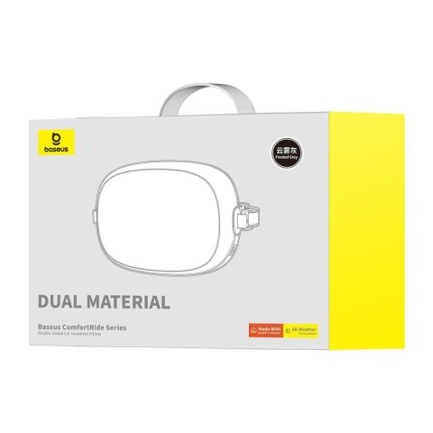 Poduszka na zagłówek samochodowy z 2 materiałami ComfortRide Series beżowa BASEUS