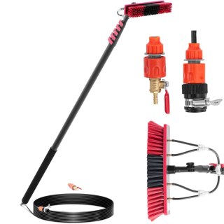 Szczotka myjka wodna teleskopowa z wężem do mycia okien paneli słonecznych dł. 8.9m Ulsonix