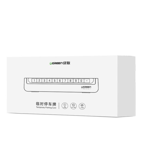 Tabliczka parkingowa do samochodu na numer telefonu kierowcy - czarna UGREEN