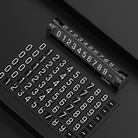 Tabliczka parkingowa do samochodu na numer telefonu kierowcy - czarna UGREEN