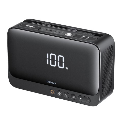 4w1 Jump starter 600A z latarką powerbankiem 6000mAh kompresorem Super Energy - czarny BASEUS