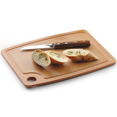 Deska do krojenia z włókna drzewnego 370 x 275 mm - brązowa Hendi