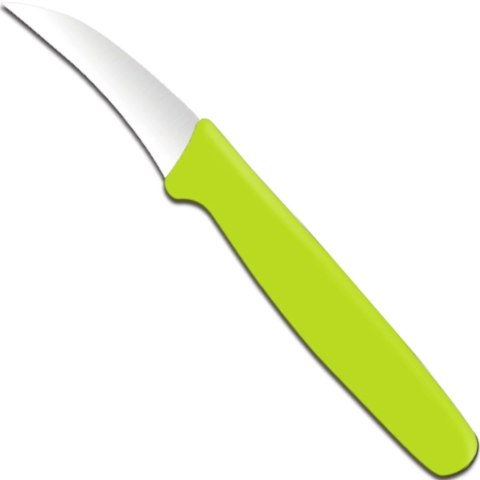 Nóż do obierania z wygiętym ostrzem 158 mm - zielony Hendi
