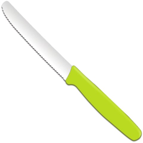 Nóż uniwersalny ząbkowany 112/211 mm - zielony Hendi