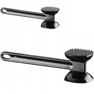 Tłuczek do mięsa dwustronny aluminiowy 255 x 65 x 70 mm - czarny Hendi