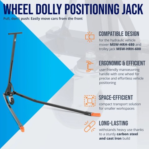 Uchwyt manewrowy pozycjonujący do wózków do pojazdów MSW