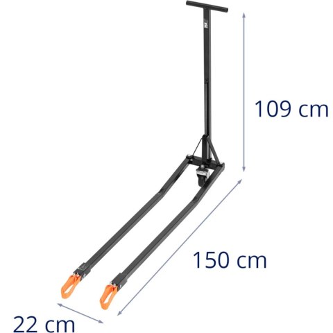 Uchwyt manewrowy pozycjonujący do wózków do pojazdów MSW