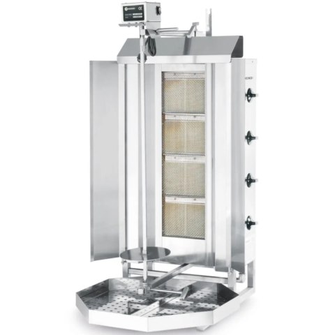 Gazowy piec opiekacz do kebaba gyrosa z osłoną termiczną Profi Line - Hendi 226001 Hendi