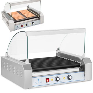 Grill rolkowy z szybą Roller grill z rolkami z teflonu 11T Royal Catering
