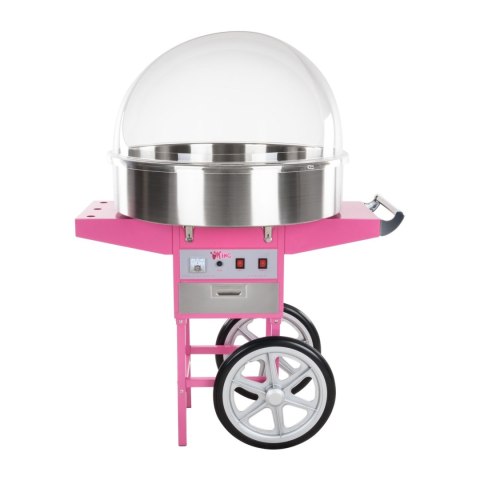 Mobilna maszyna do waty cukrowej z wózkiem na kółkach DUŻA Royal Catering
