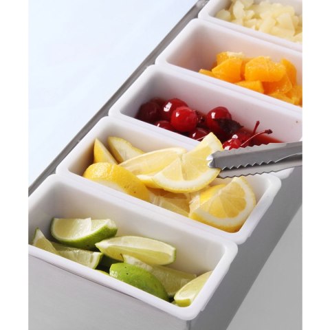 Pojemnik barmański na dodatki do drinków 5 wkładów stalowy - Hendi 552100 Bar Up