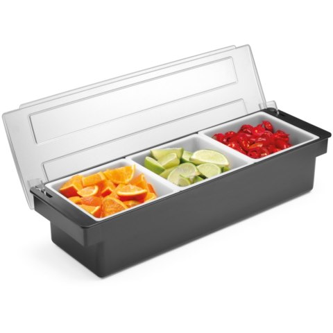 Pojemnik barmański organizer na dodatki do drinków koktajli - 3 wkłady Bar Up