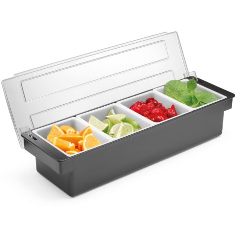 Pojemnik barmański organizer na dodatki do drinków koktajli - 4 wkłady Bar Up