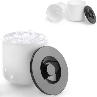 Pojemnik do lodu na lód biały z czarną pokrywką 10L Bar Up