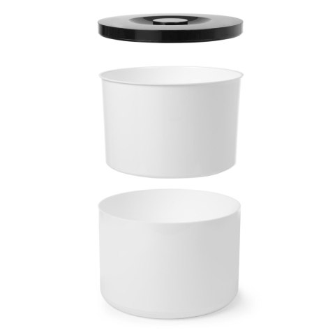 Pojemnik do lodu na lód biały z czarną pokrywką 10L Bar Up