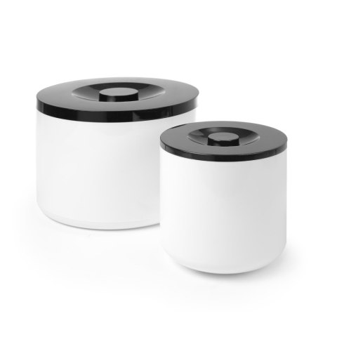 Pojemnik do lodu na lód biały z czarną pokrywką 10L Bar Up