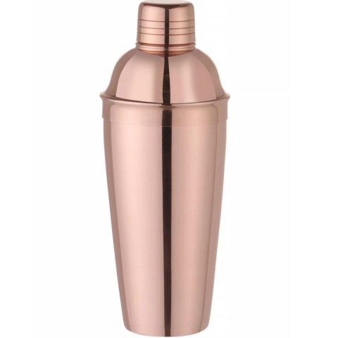Shaker barmański 3 częściowy do drinków i koktajli Cobbler 0.8 l - miedziany Bar Up
