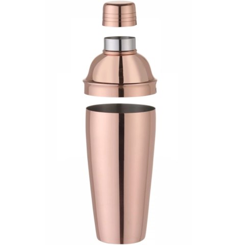 Shaker barmański 3 częściowy do drinków i koktajli Cobbler 0.8 l - miedziany Bar Up