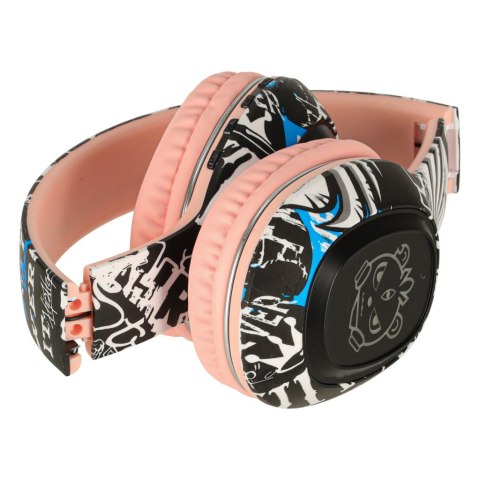 Słuchawki bezprzewodowe nauszne Bluetooth RGB Gaming Sport 200mAh różowe Kik Sp. z o. o. Sp. k.