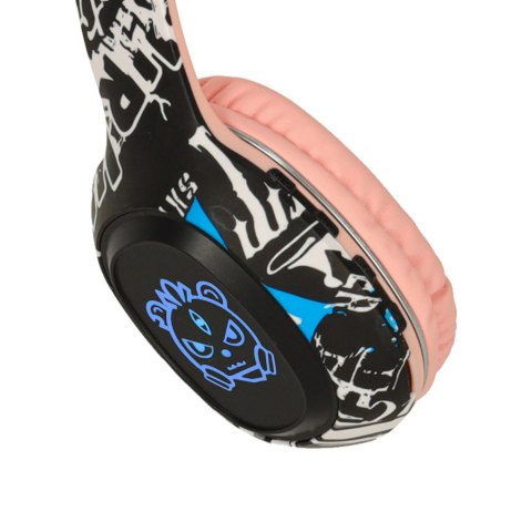 Słuchawki bezprzewodowe nauszne Bluetooth RGB Gaming Sport 200mAh różowe Kik Sp. z o. o. Sp. k.