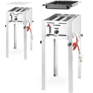 Grill gazowy z patelnią Grill Master Mini 340x540x(H)840 mm 5.8kW- Hendi 154700 Hendi