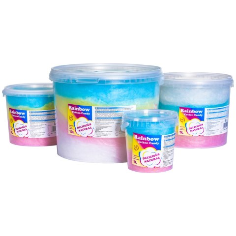 Kolorowa tęczowa wata cukrowa Rainbow Cotton Candy 1L Bartpol