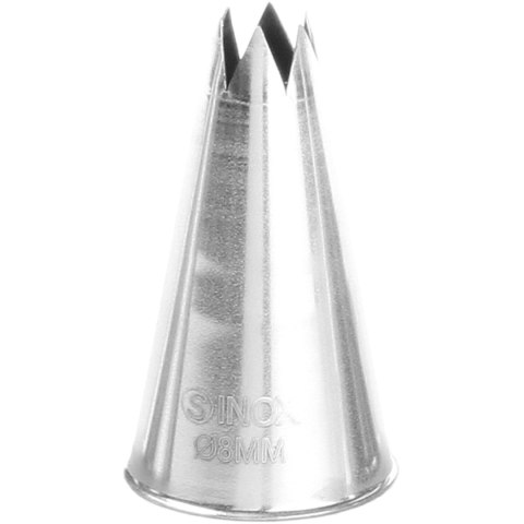 Końcówka tylka gwiazdka do rękawów worków cukierniczych stalowa śr. 8mm - HENDI 551387 Hendi