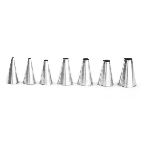 Końcówki do rożków rękawów cukierniczych do dekorowania STALOWE 4-16mm 7szt. - Hendi 551615 Hendi