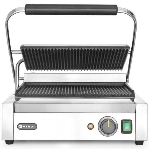 Kontakt grill kontaktowy PANINI ryflowany 2200W - Hendi 263655 Hendi