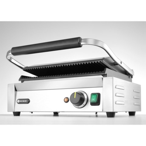 Kontakt grill kontaktowy PANINI ryflowany 2200W - Hendi 263655 Hendi